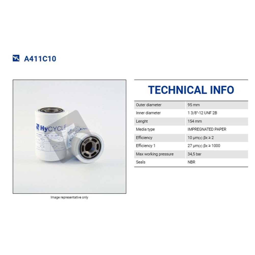 FILTREC A411C10 SPIN-ON CARTRIDGE