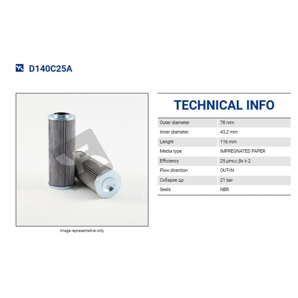 FILTREC D140C25A FILTER ELEMENT