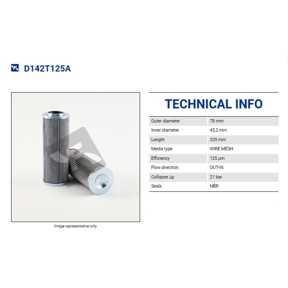 FILTREC D142T125A FILTER ELEMENT