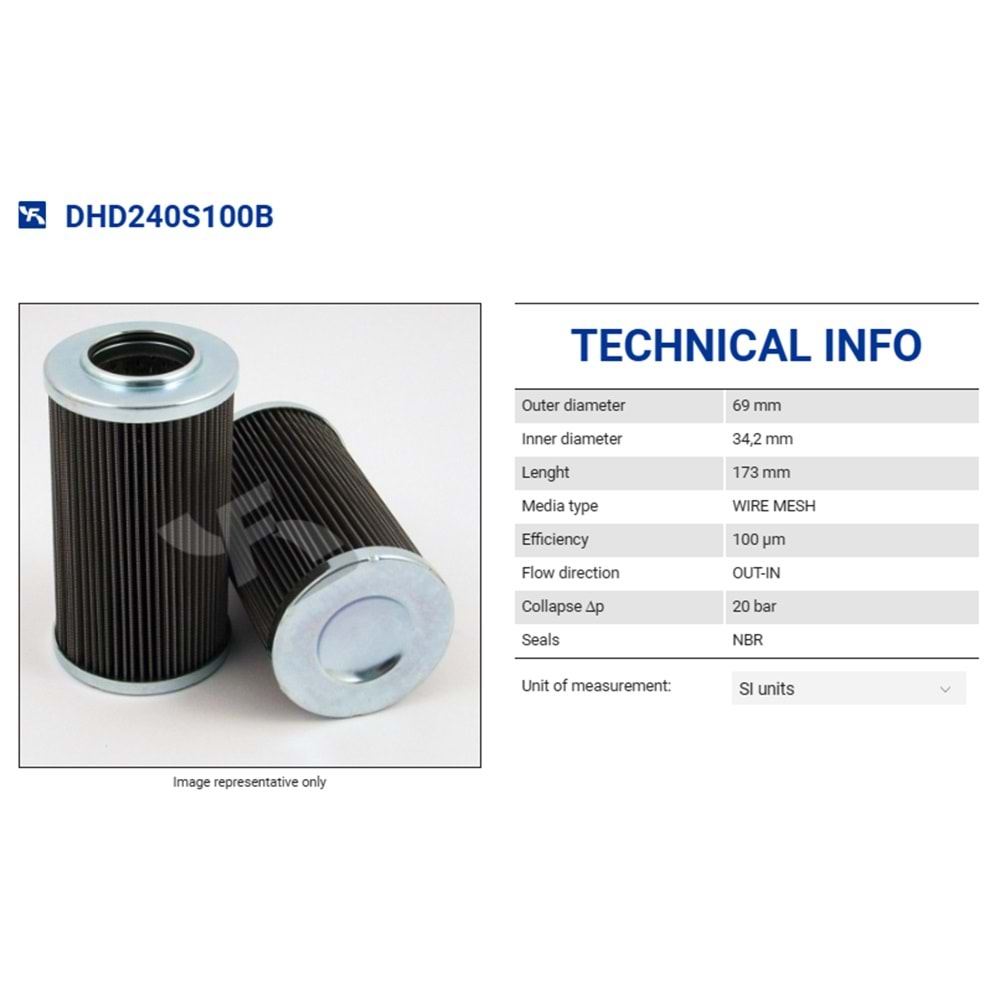 FILTREC DHD240S100B FILTER ELEMENT