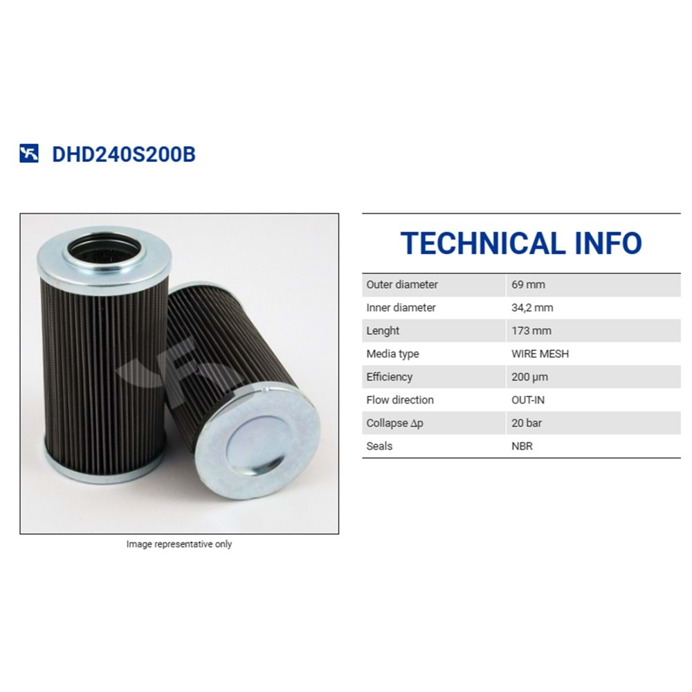 FILTREC DHD240S200B FILTER ELEMENT