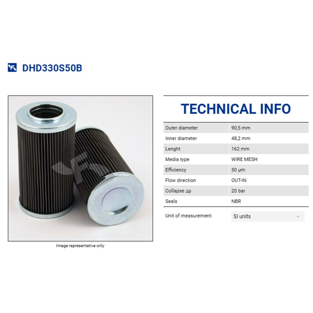 FILTREC DHD330S50B FILTER ELEMENT