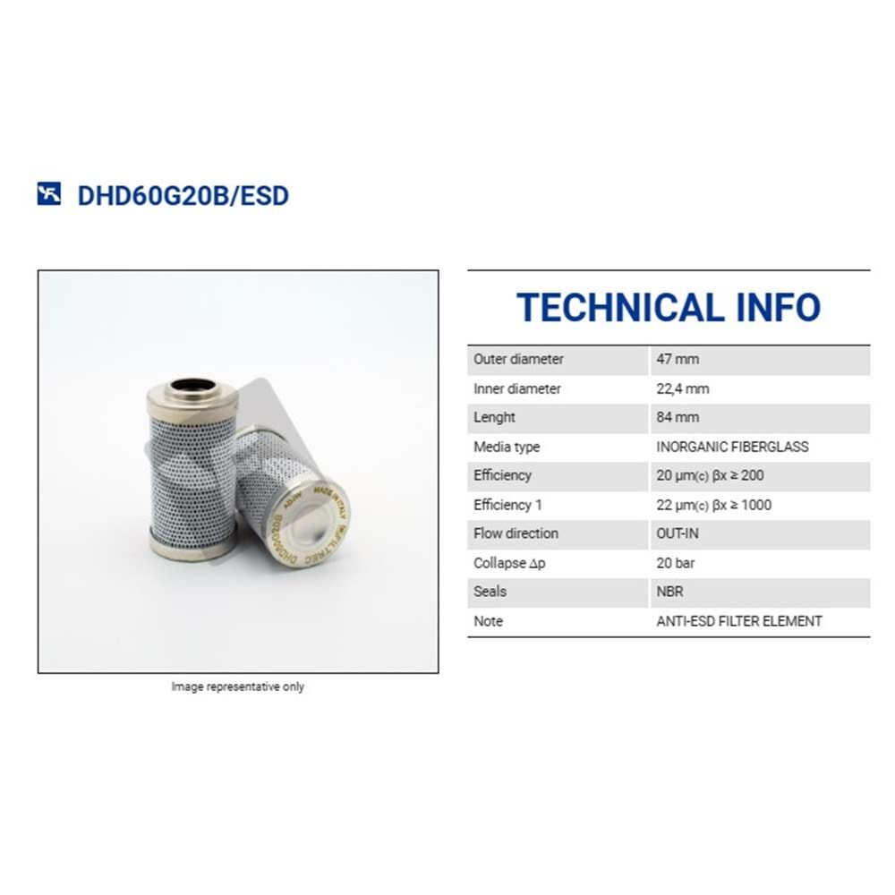 FILTREC DHD60G20B/ESD FILTER ELEMENT