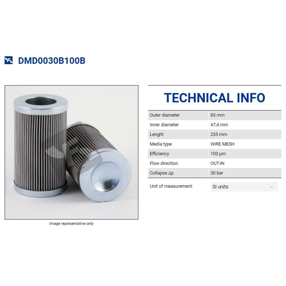 FILTREC DMD0030B100B FILTER ELEMENT