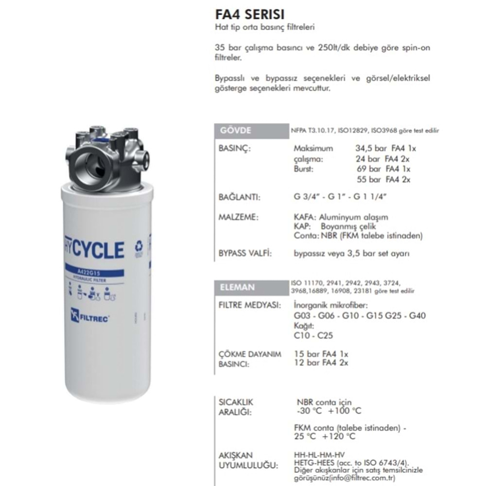 FILTREC FA411000BB5DZ00 FILTER HOUSING