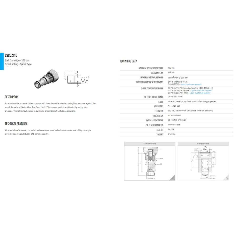 VIS LSC0.S10.0W PRESSURE COMPENSATOR