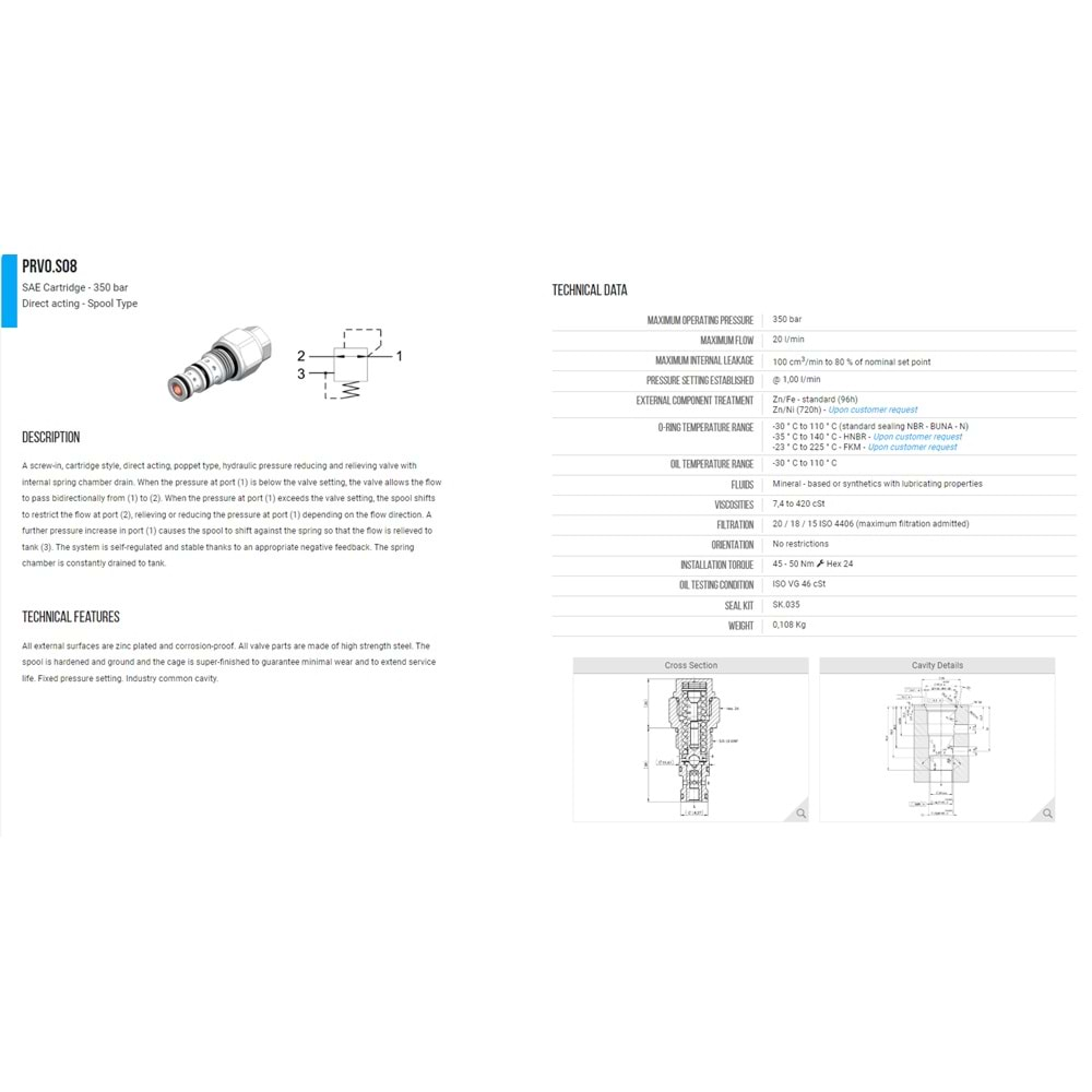 VIS PRV0.S08.0S PRESSURE REDUCİNG VALVE