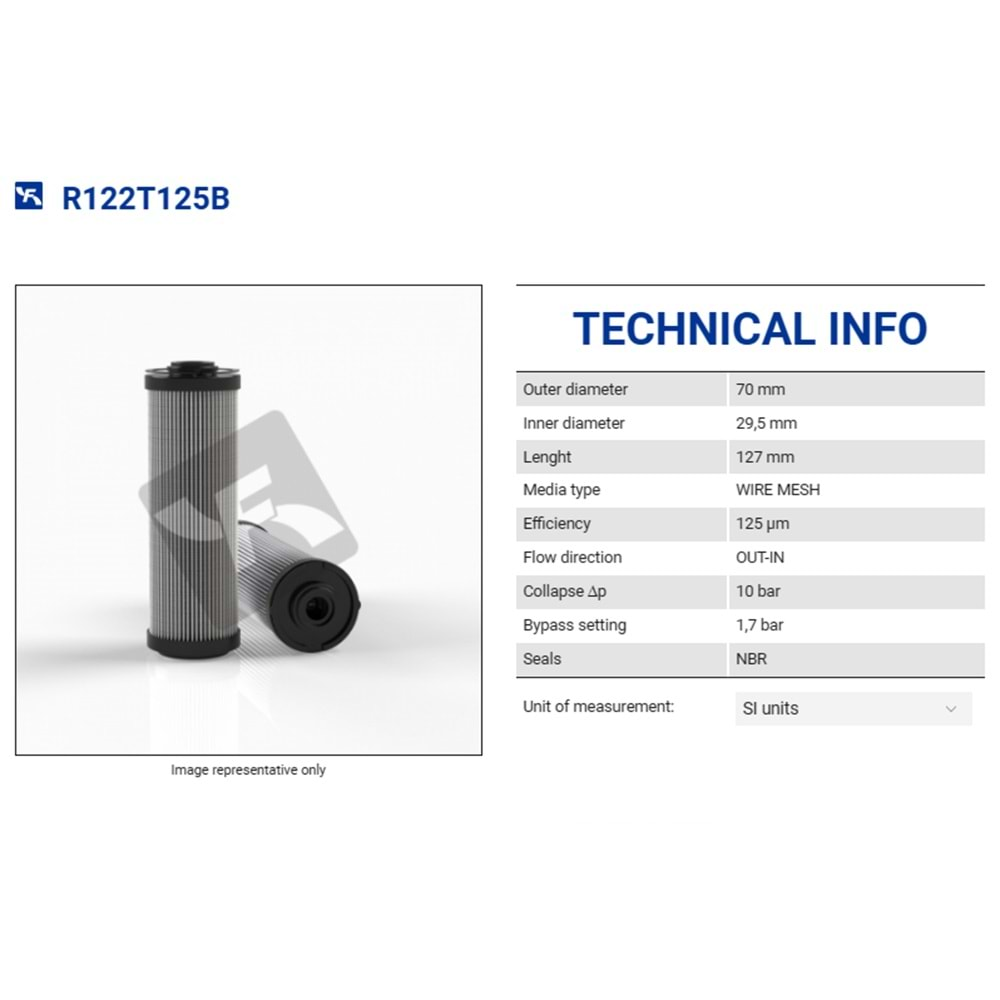 FILTREC R122T125B FILTER ELEMENT