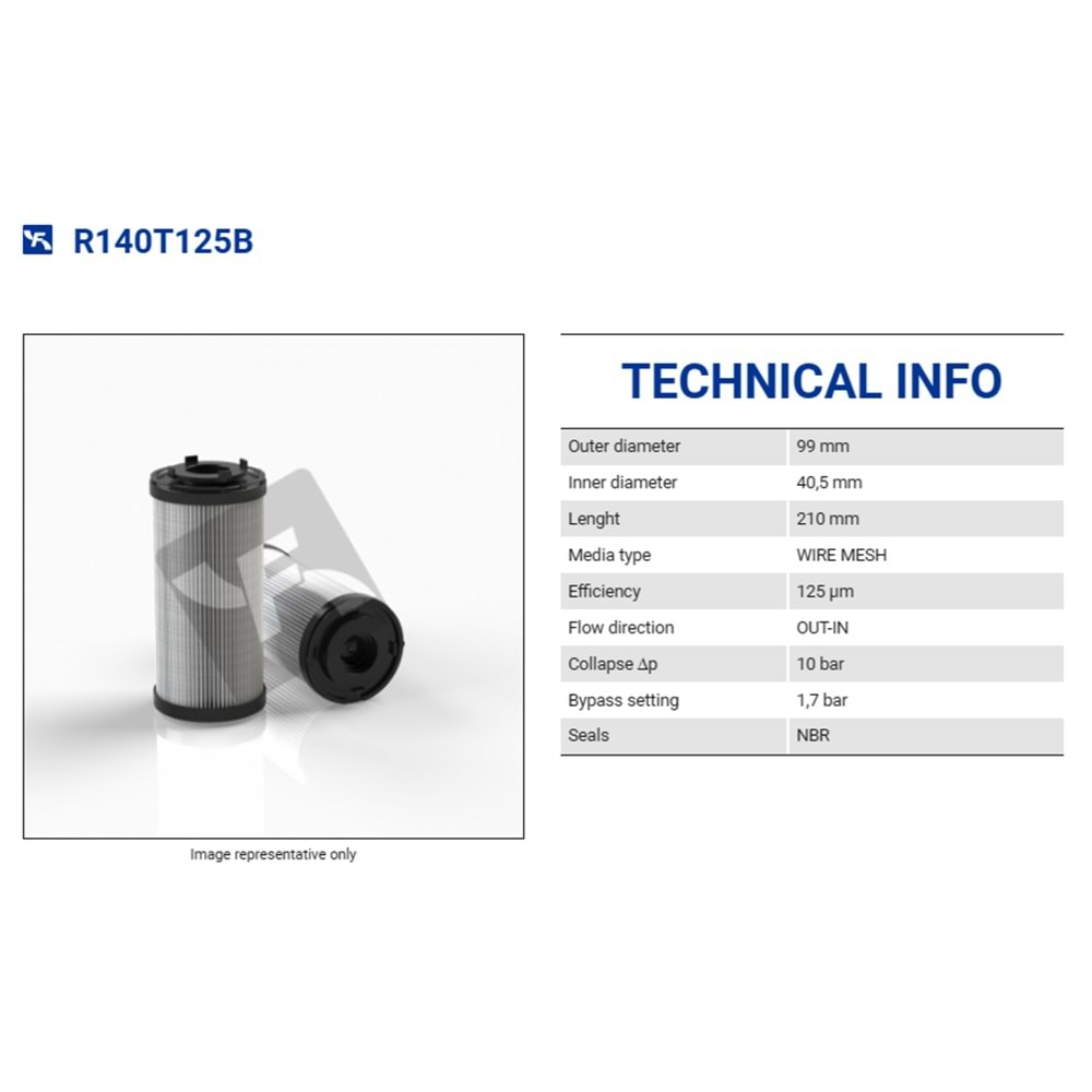 FILTREC R140T125B FILTER ELEMENT