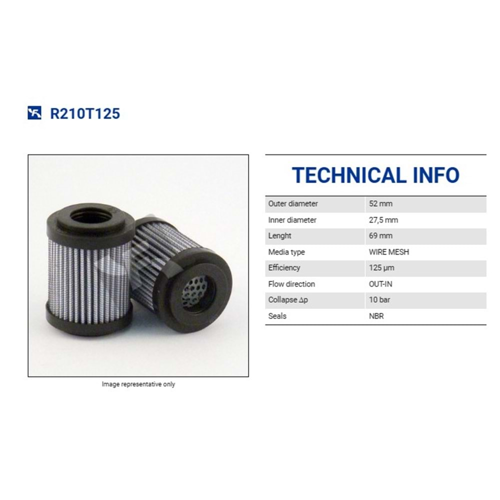 FILTREC R210T125 FILTER ELEMENT