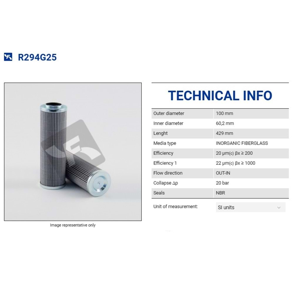 FILTREC R294G25 FILTER ELEMENT