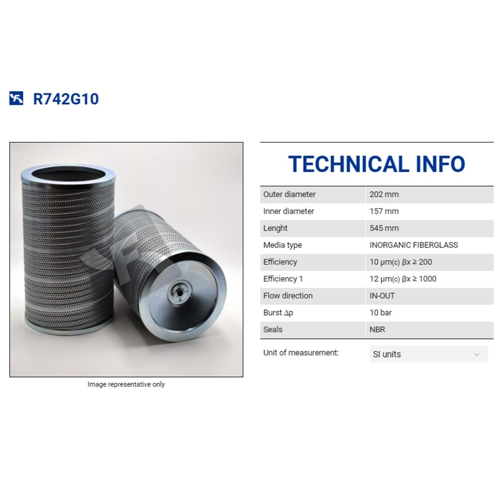 FILTREC R742G10 FILTER ELEMENT