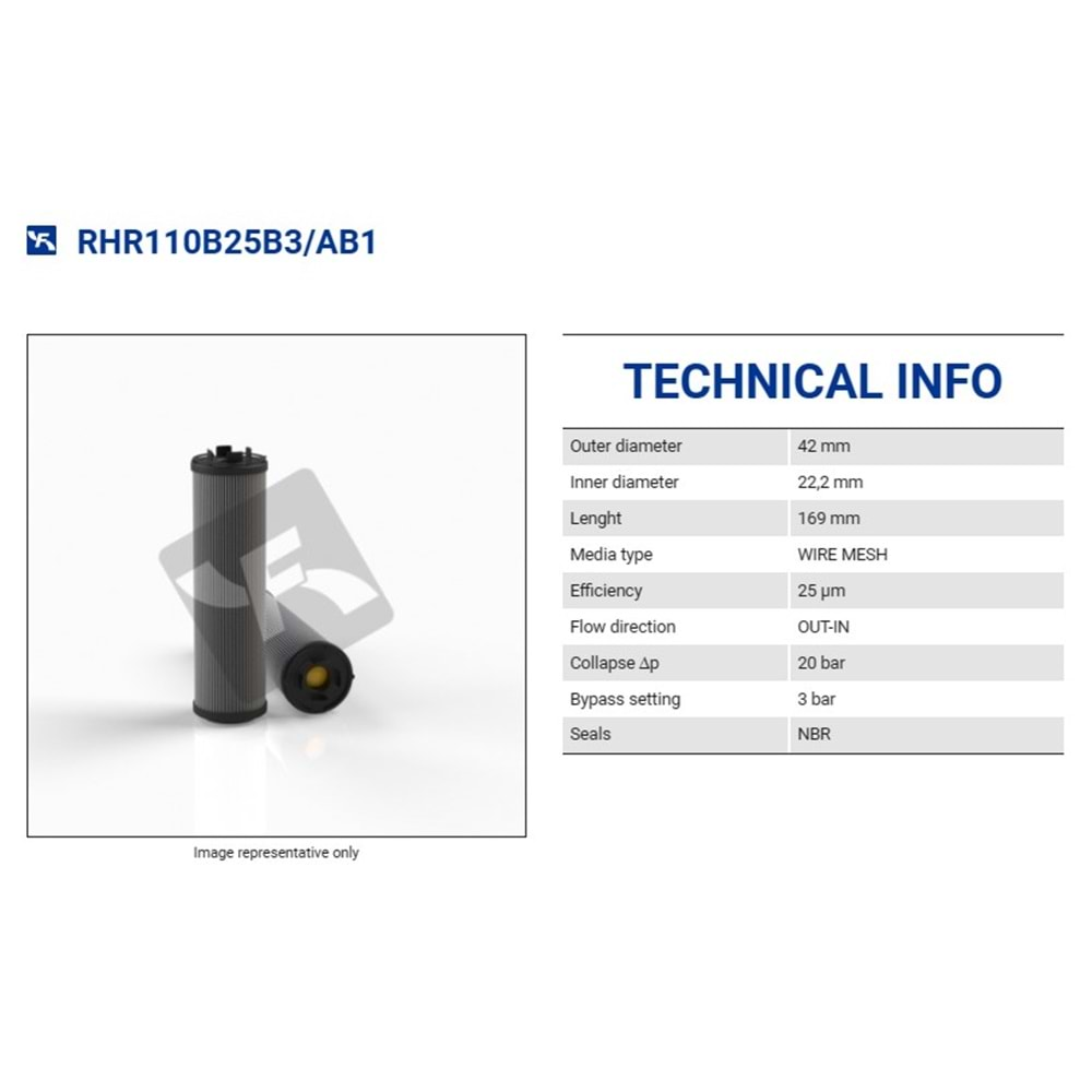 FILTREC RHR110B25B FILTER ELEMENT