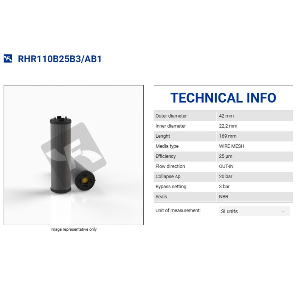 FILTREC RHR110B25B3/AB1 FILTER ELEMENT