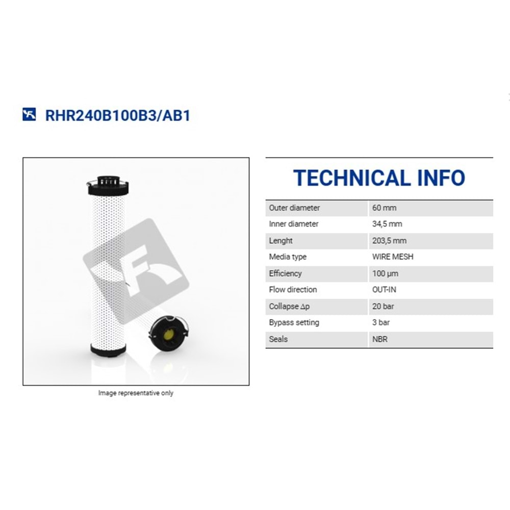 FILTREC RHR240B100B3/AB1 FILTER ELEMENT