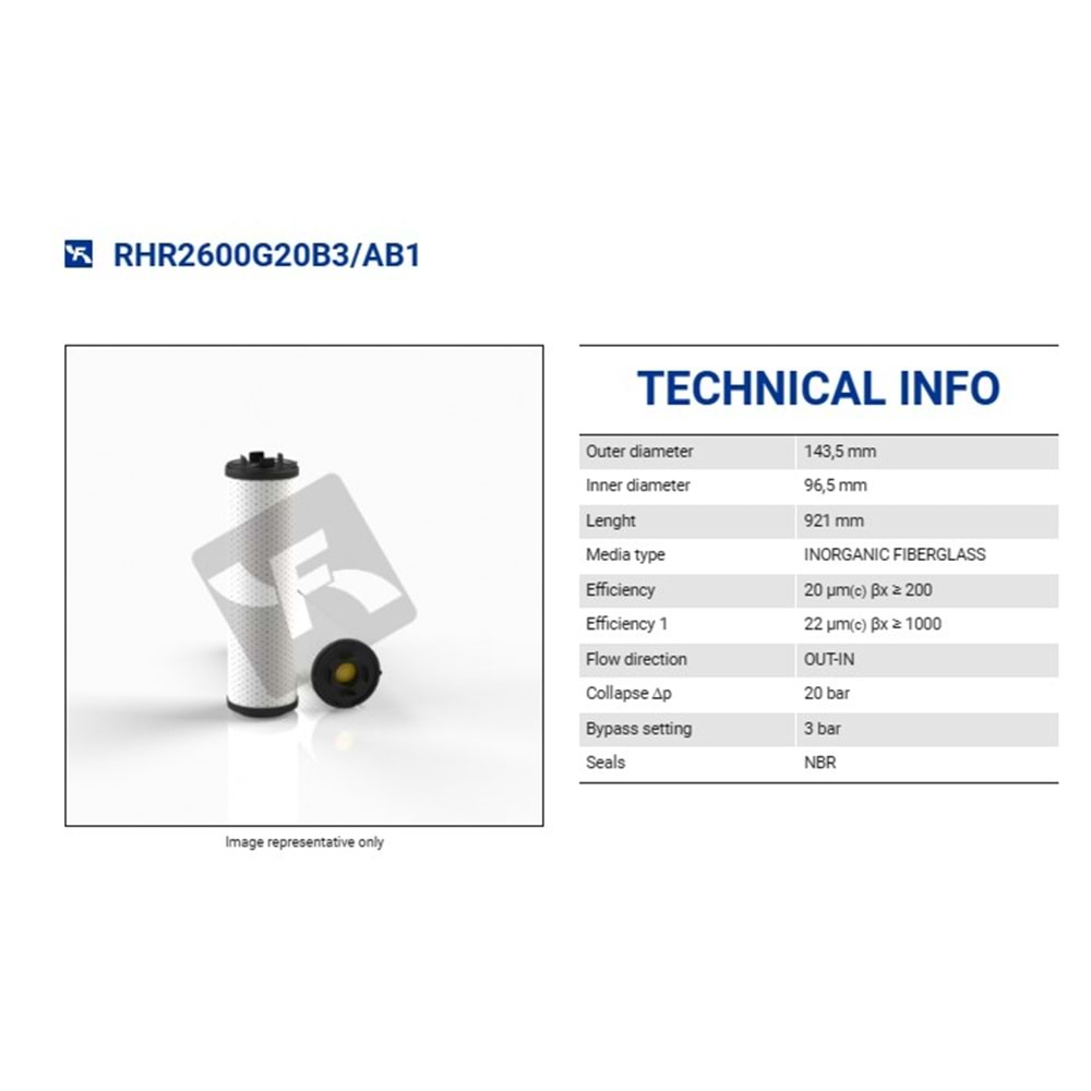 FILTREC RHR2600G20B FILTER ELEMENT