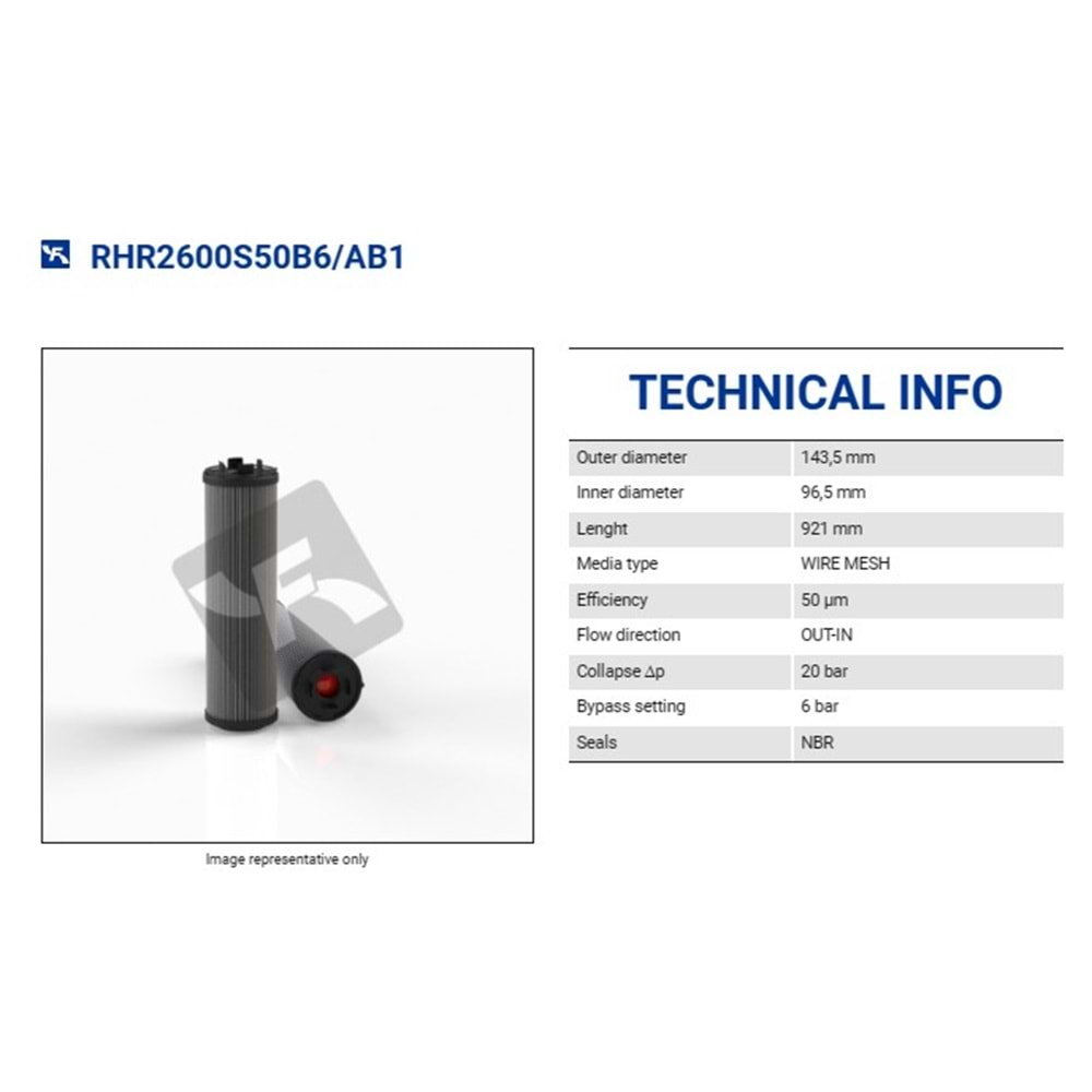 FILTREC RHR2600S50B/2 FILTER ELEMENT