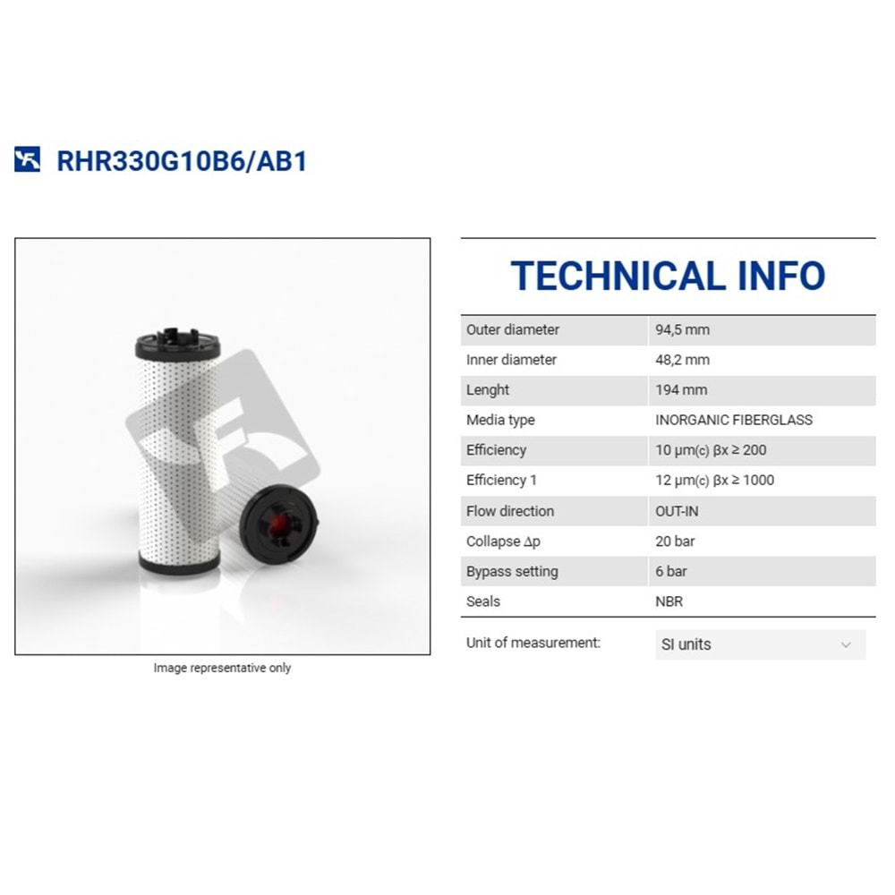 FILTREC RHR330G10B6/AB1 FILTER ELEMENT