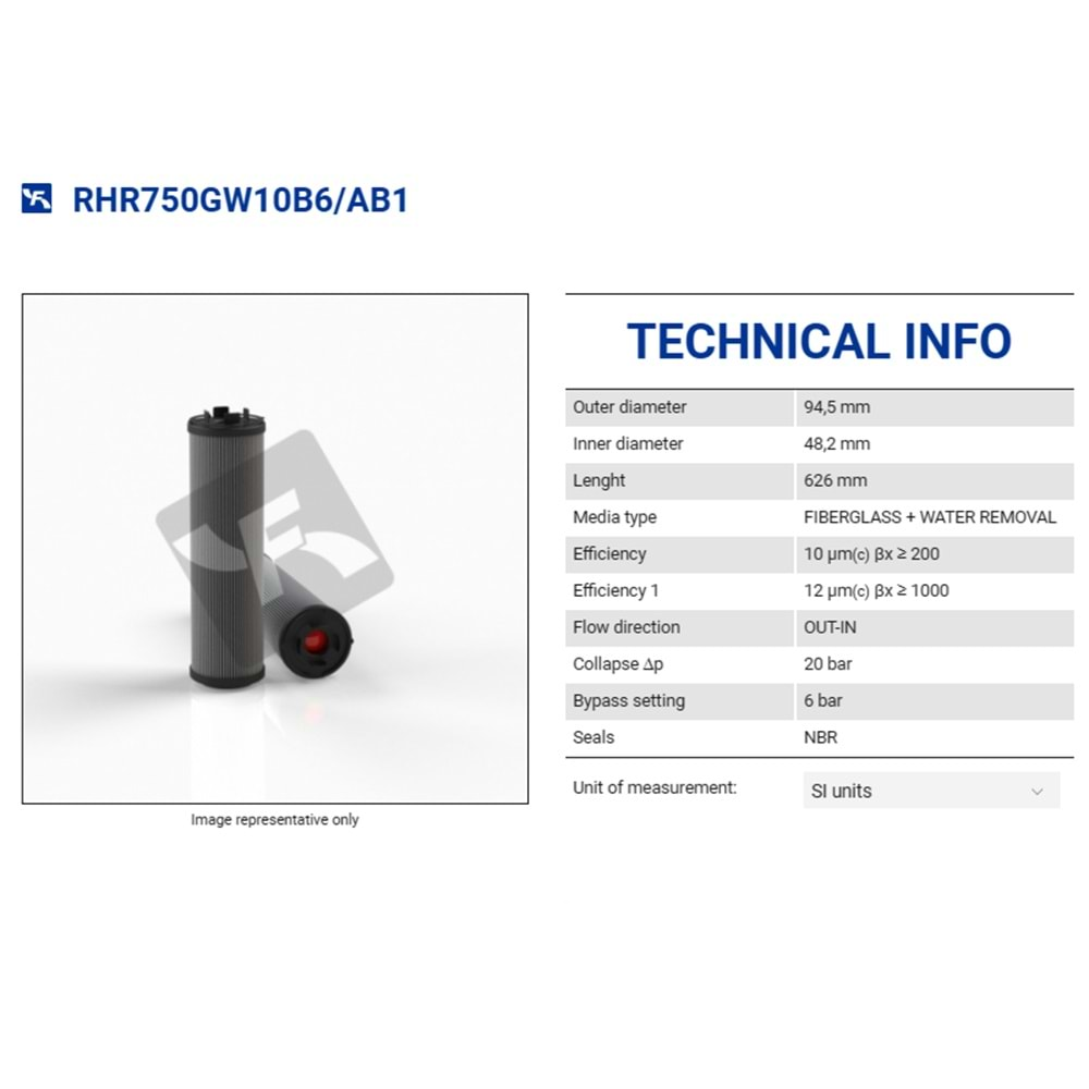 FILTREC RHR750GW10B6/AB1 FILTER ELEMENT