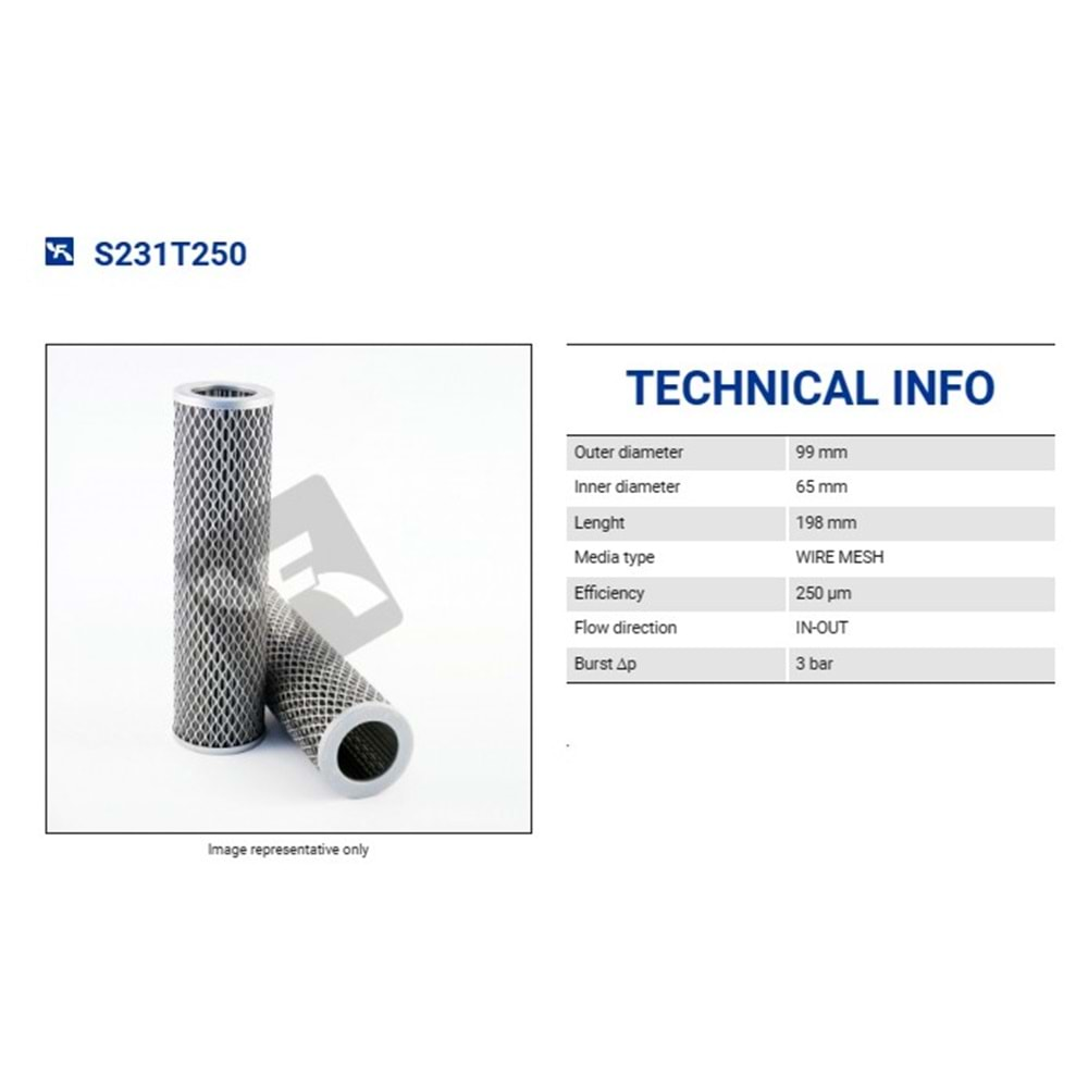 FILTREC S231T250 FILTER ELEMENT