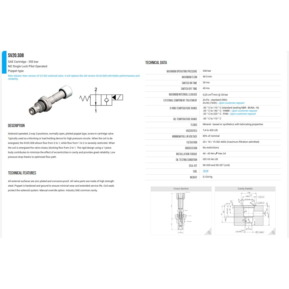 VIS SV20.S08.02.F00 SELONOID VALVE