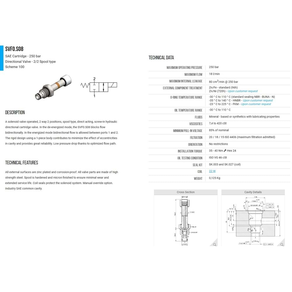 VIS SVF0.S08.00.100 SELONOID VALVE