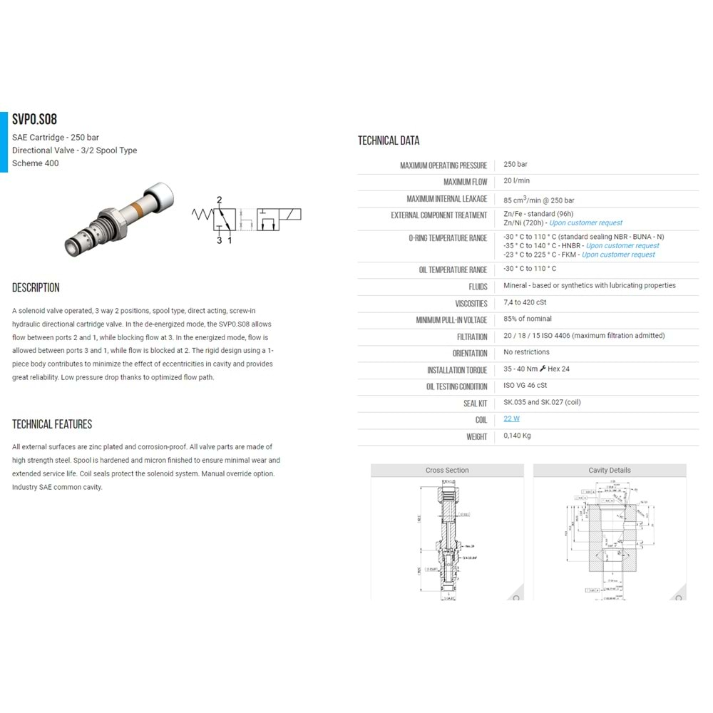 VIS SVP0.S08.00.400 SELONOID VALVE