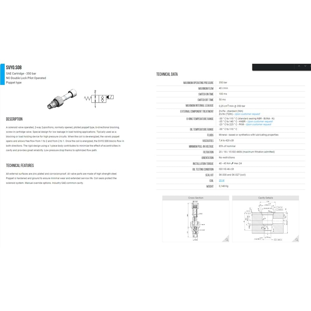 VIS SVY0.S08.03 SELONOID VALVE