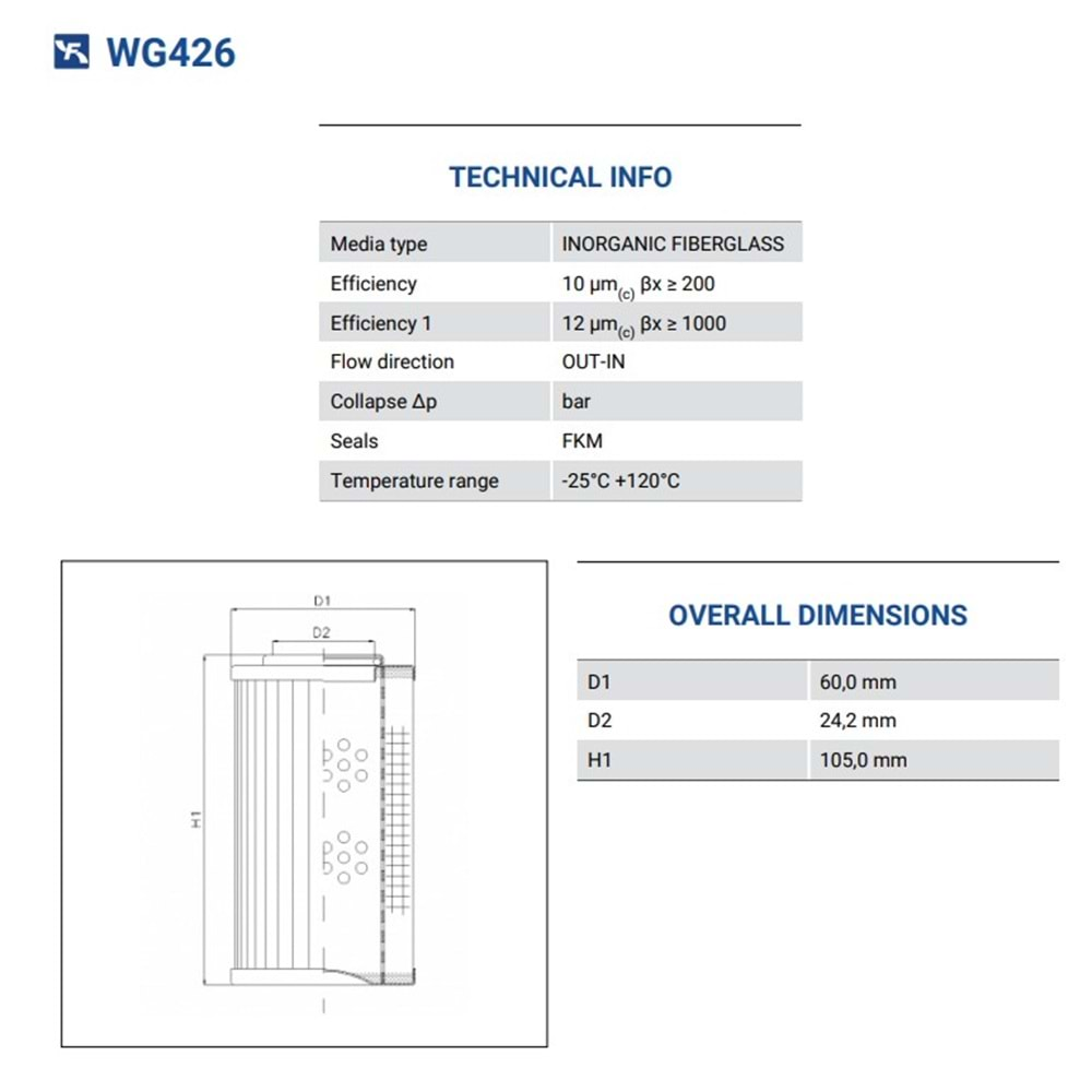 FILTREC WG426 FILTER ELEMENT