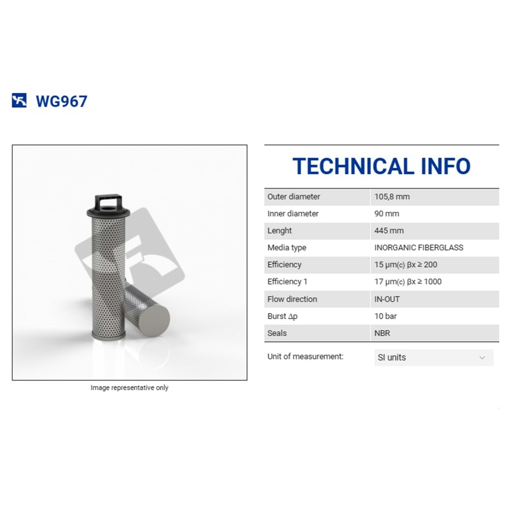 FILTREC WG967 FILTER ELEMENT