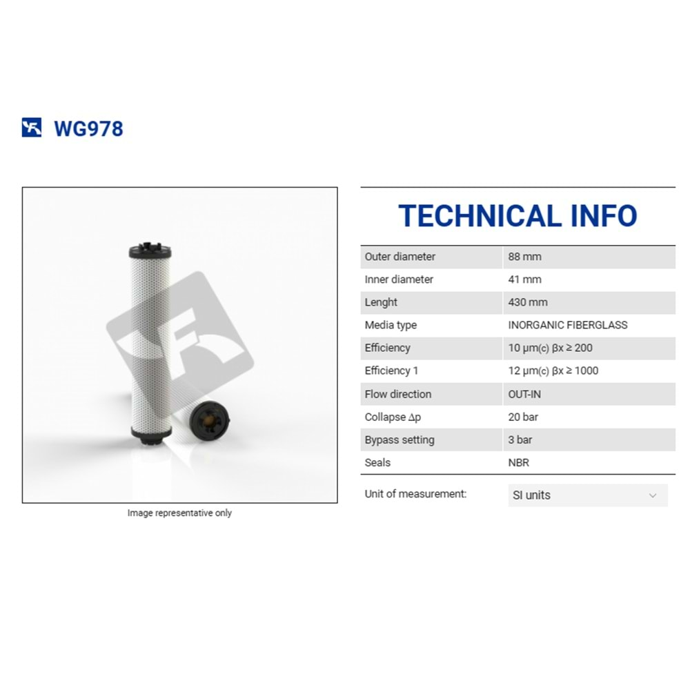 FILTREC WG978 FILTER ELEMENT