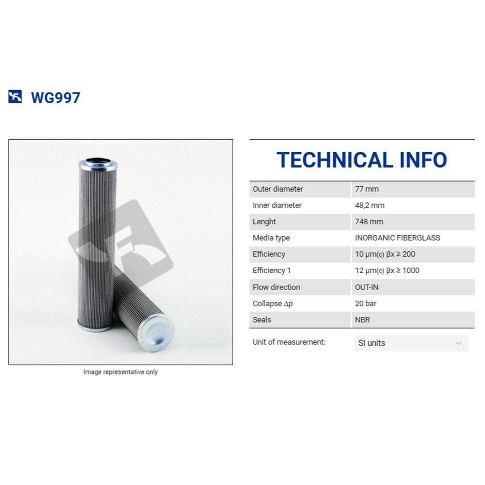 FILTREC WG997 FILTER ELEMENT