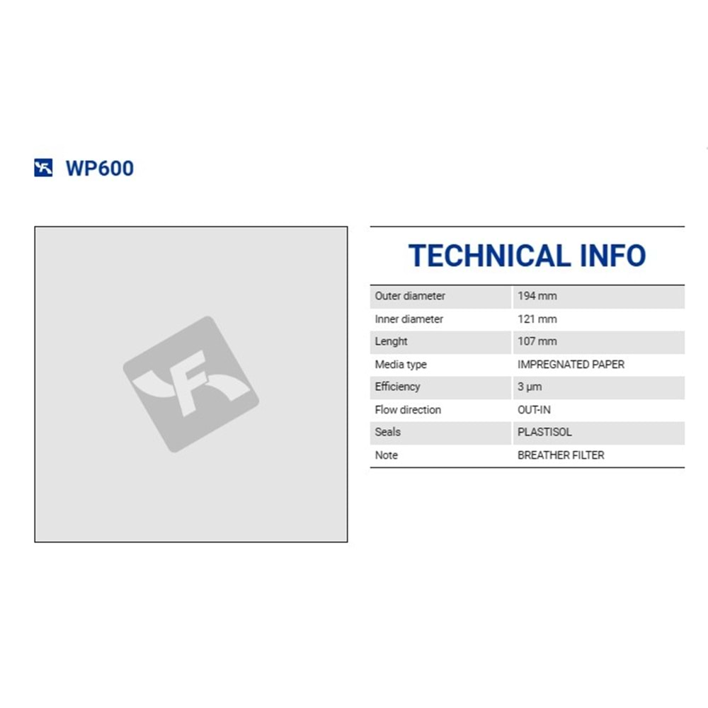 FILTREC WP600 FILTER ELEMENT