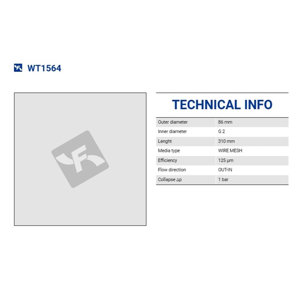 FILTREC WT1564 FILTER ELEMENT