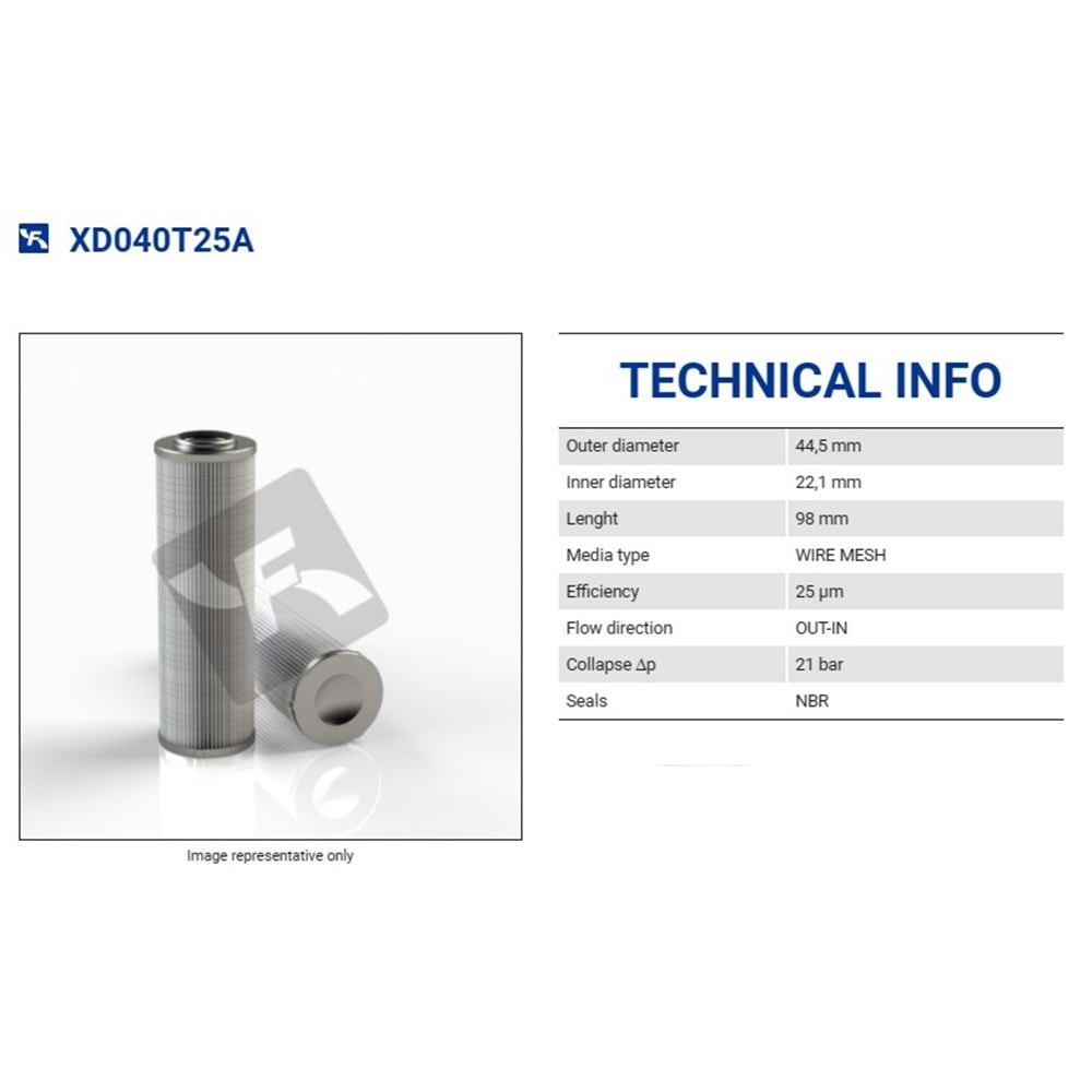 FILTREC XD040T25A FILTER ELEMENT