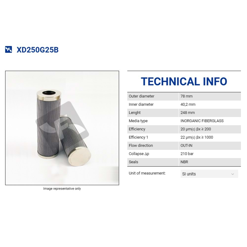 FILTREC XD250G25B FILTER ELEMENT