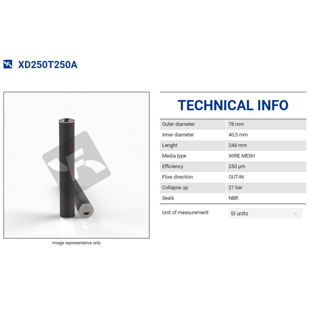 FILTREC XD250T250A FILTER ELEMENT