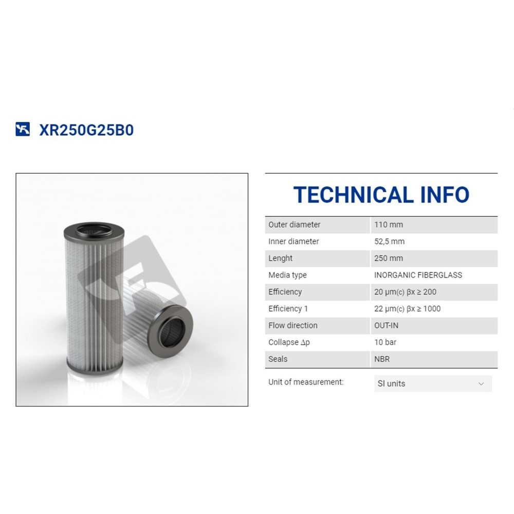 FILTREC XR250G25B0 FILTER ELEMENT