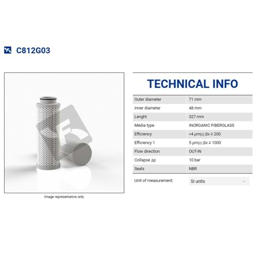 FILTREC C812G03 FILTER ELEMENT