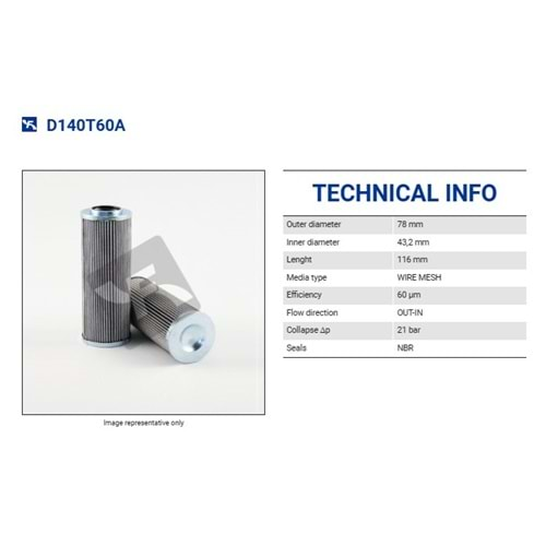 FILTREC D140T60A FILTER ELEMENT