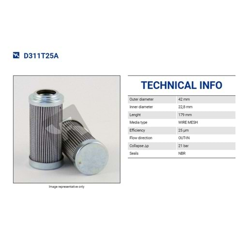 FILTREC D311T25A FILTER ELEMENT