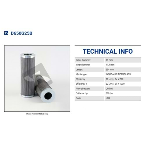 FILTREC D650G25B FILTER ELEMENT