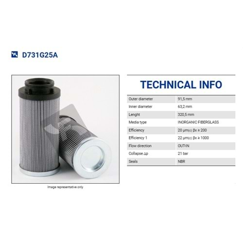 FILTREC D731G25A FILTER ELEMENT