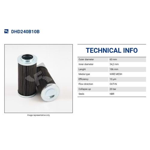 FILTREC DHD240B10B FILTER ELEMENT