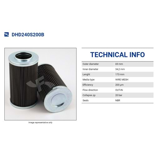 FILTREC DHD240S200B FILTER ELEMENT