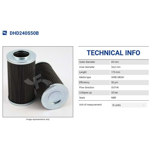 FILTREC DHD240S50B FILTER ELEMENT