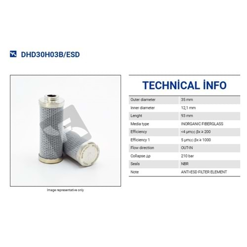 FILTREC DHD30H03B/ESD FILTER ELEMENT