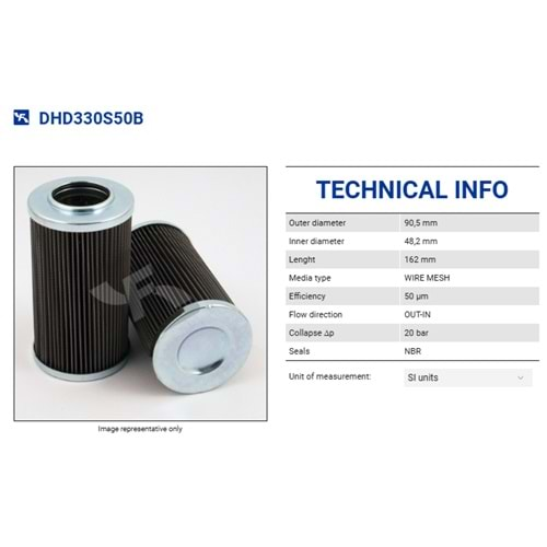 FILTREC DHD330S50B FILTER ELEMENT