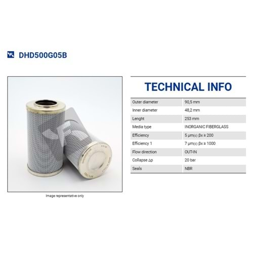 FILTREC DHD500G05B FILTER ELEMENT