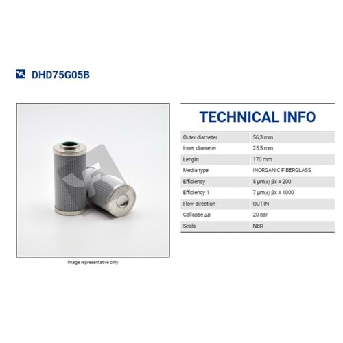 FILTREC DHD75G05B FILTER ELEMENT